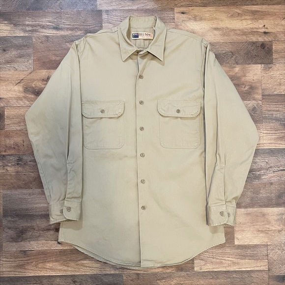 Vintage Other - VTG | Big Mac | Cotton Tan Khaki Work Shirt